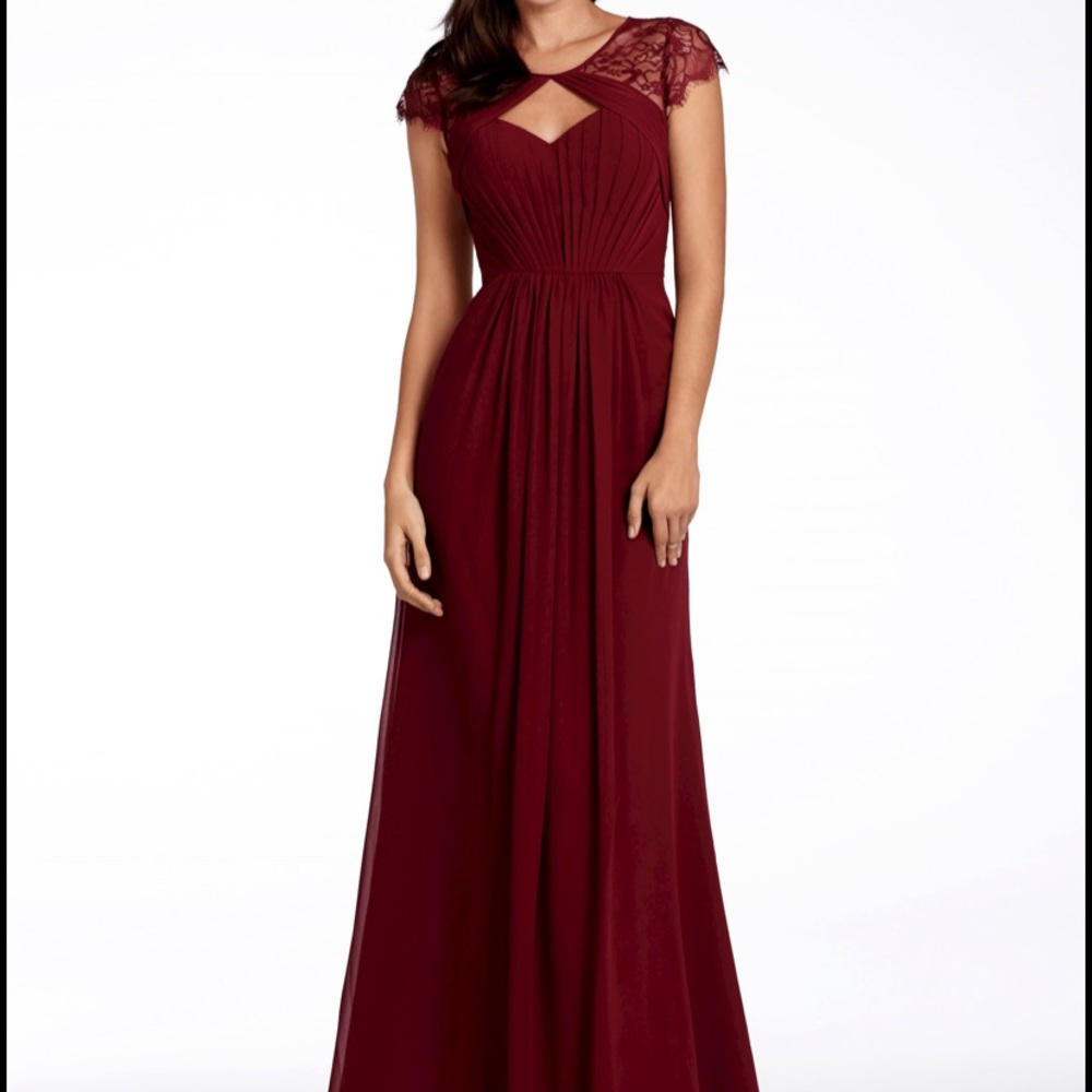 Hayley Paige Occasions Formal Lace & Chiffon Gown